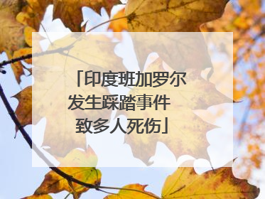 印度班加罗尔发生踩踏事件 致多人死伤