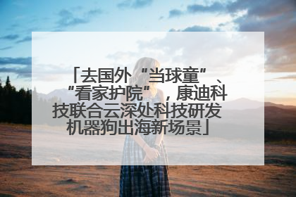 去国外“当球童”、“看家护院”，康迪科技联合云深处科技研发机器狗出海新场景