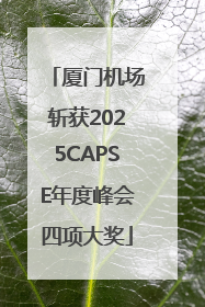 厦门机场斩获2025CAPSE年度峰会四项大奖