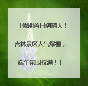 假期首日嗨翻天！吉林景区人气爆棚，端午氛围拉满！