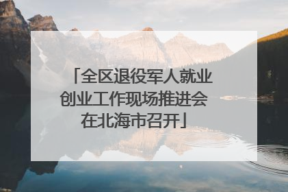 全区退役军人就业创业工作现场推进会在北海市召开