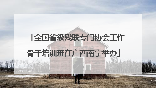 全国省级残联专门协会工作骨干培训班在广西南宁举办