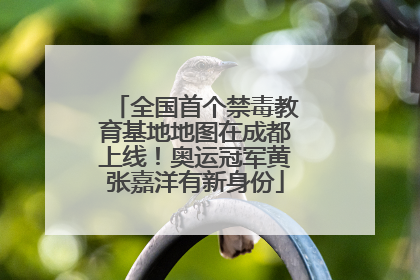 全国首个禁毒教育基地地图在成都上线！奥运冠军黄张嘉洋有新身份