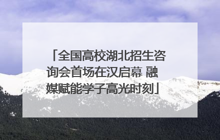 全国高校湖北招生咨询会首场在汉启幕 融媒赋能学子高光时刻