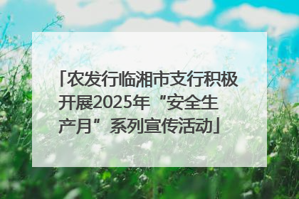农发行临湘市支行积极开展2025年“安全生产月”系列宣传活动