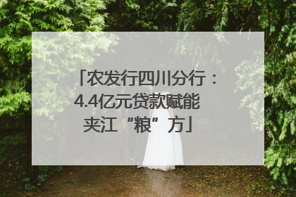 农发行四川分行：4.4亿元贷款赋能夹江“粮”方