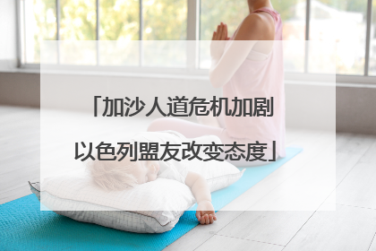 加沙人道危机加剧 以色列盟友改变态度