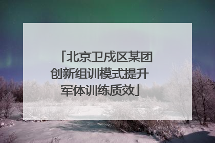 北京卫戍区某团创新组训模式提升军体训练质效