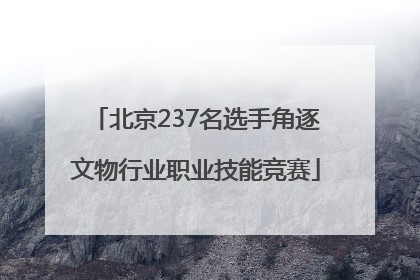 北京237名选手角逐文物行业职业技能竞赛