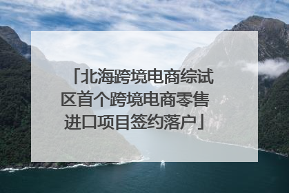 北海跨境电商综试区首个跨境电商零售进口项目签约落户