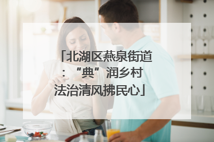 北湖区燕泉街道：“典”润乡村 法治清风拂民心