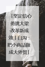 坚定信心 勇挑大梁·改革新成效丨白沟：把小商品做成大外贸