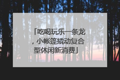 吃喝玩乐一条龙，小帐篷撬动复合型休闲新消费