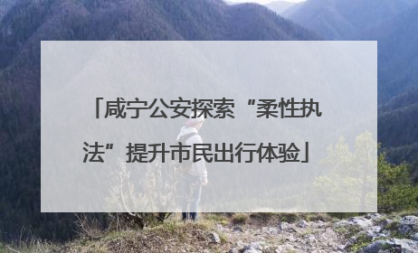咸宁公安探索“柔性执法”提升市民出行体验