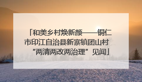 和美乡村焕新颜——铜仁市印江自治县新寨镇团山村“两清两改两治理”见闻