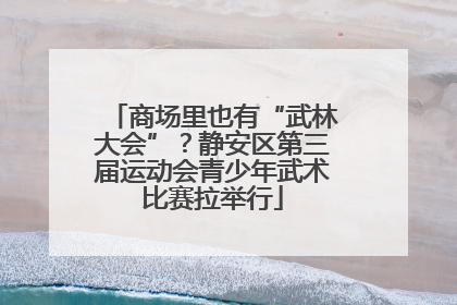 商场里也有“武林大会”？静安区第三届运动会青少年武术比赛拉举行