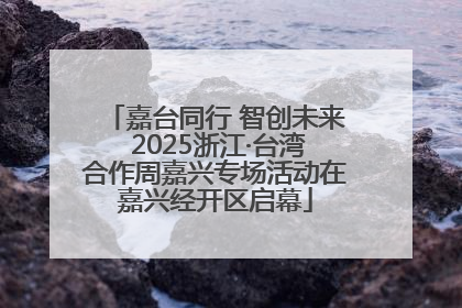 嘉台同行 智创未来 2025浙江·台湾合作周嘉兴专场活动在嘉兴经开区启幕