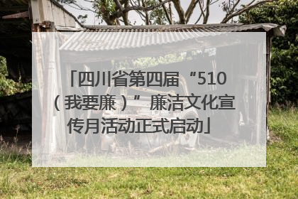 四川省第四届“510（我要廉）”廉洁文化宣传月活动正式启动