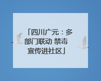 四川广元：多部门联动 禁毒宣传进社区