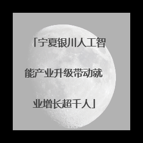 宁夏银川人工智能产业升级带动就业增长超千人
