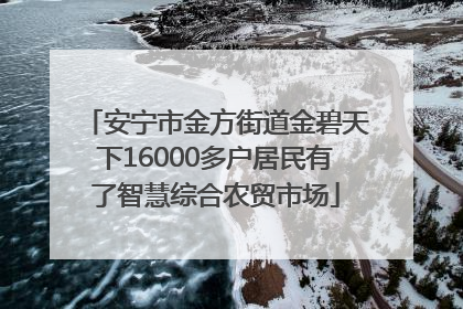 安宁市金方街道金碧天下16000多户居民有了智慧综合农贸市场
