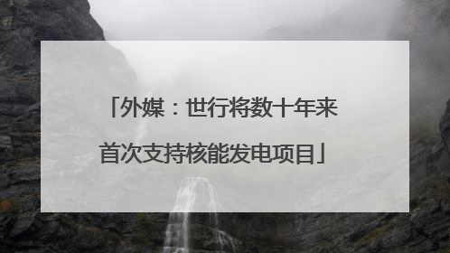 外媒：世行将数十年来首次支持核能发电项目