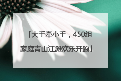大手牵小手，450组家庭青山江滩欢乐开跑