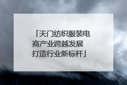 天门纺织服装电商产业跨越发展 打造行业新标杆