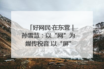 好网民·在东营｜孙雪慧：以“网”为媒传税音 以“屏”为介助发展