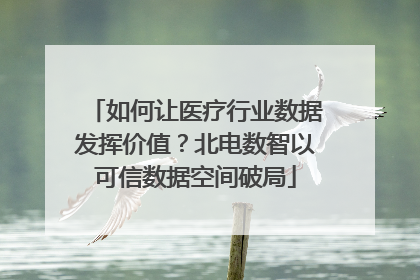 如何让医疗行业数据发挥价值？北电数智以可信数据空间破局