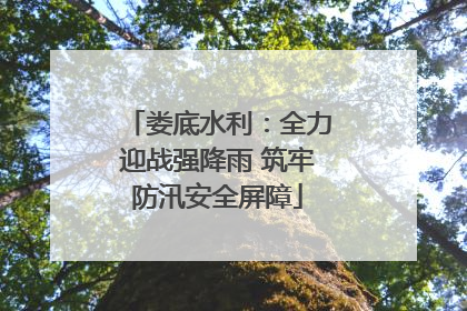 娄底水利：全力迎战强降雨 筑牢防汛安全屏障