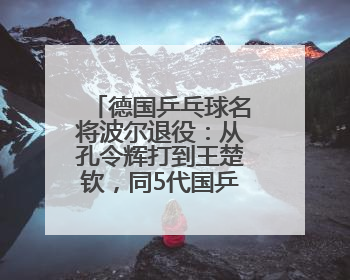 德国乒乓球名将波尔退役：从孔令辉打到王楚钦，同5代国乒选手竞争