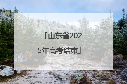 山东省2025年高考结束