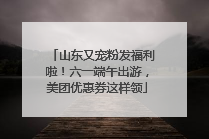 山东又宠粉发福利啦！六一端午出游，美团优惠券这样领