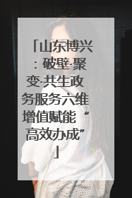 山东博兴：破壁·聚变·共生政务服务六维增值赋能“高效办成”