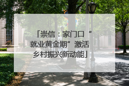 崇信：家门口“就业黄金期”激活乡村振兴新动能