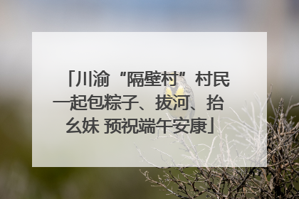 川渝“隔壁村”村民一起包粽子、拔河、抬幺妹 预祝端午安康