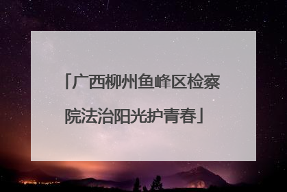 广西柳州鱼峰区检察院法治阳光护青春