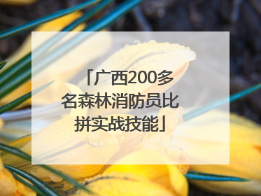 广西200多名森林消防员比拼实战技能