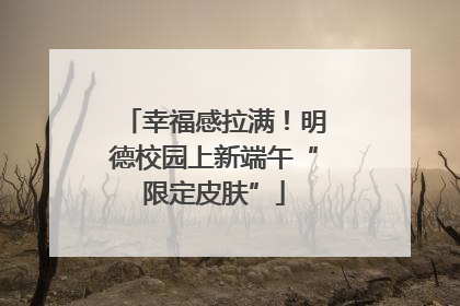 幸福感拉满！明德校园上新端午“限定皮肤”