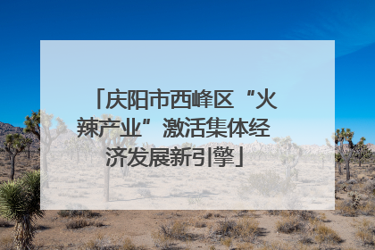 庆阳市西峰区“火辣产业”激活集体经济发展新引擎