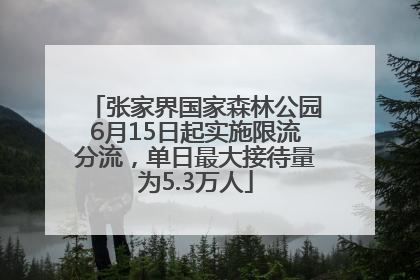 张家界国家森林公园6月15日起实施限流分流，单日最大接待量为5.3万人