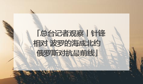 总台记者观察丨针锋相对 波罗的海成北约俄罗斯对抗最前线