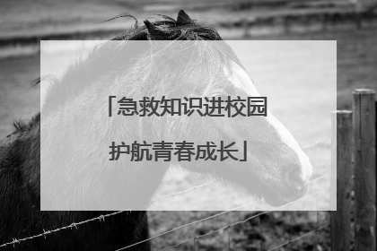急救知识进校园 护航青春成长
