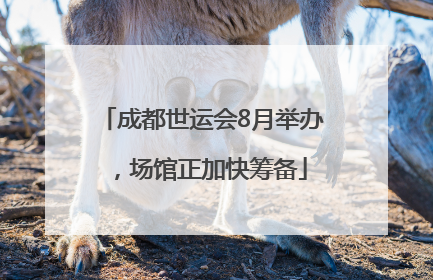 成都世运会8月举办，场馆正加快筹备