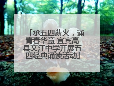 承五四薪火，诵青春华章 宜宾高县文江中学开展五四经典诵读活动