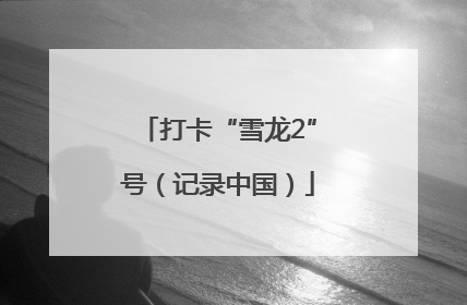 打卡“雪龙2”号（记录中国）