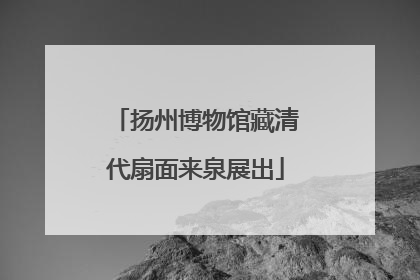 扬州博物馆藏清代扇面来泉展出