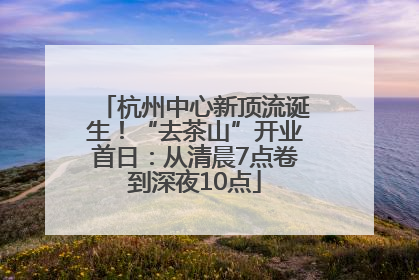 杭州中心新顶流诞生！“去茶山”开业首日：从清晨7点卷到深夜10点
