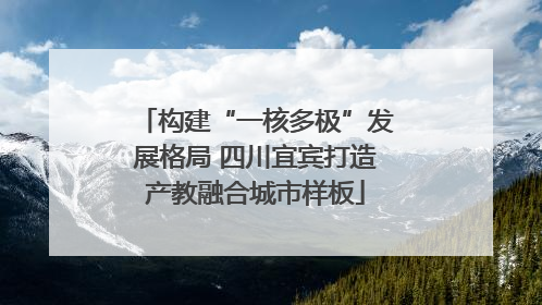 构建“一核多极”发展格局 四川宜宾打造产教融合城市样板
